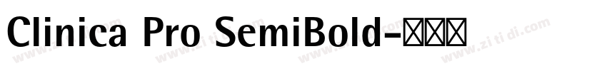 Clinica Pro SemiBold字体转换